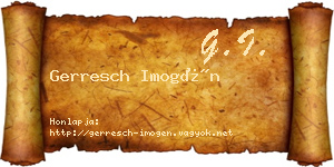 Gerresch Imogén névjegykártya